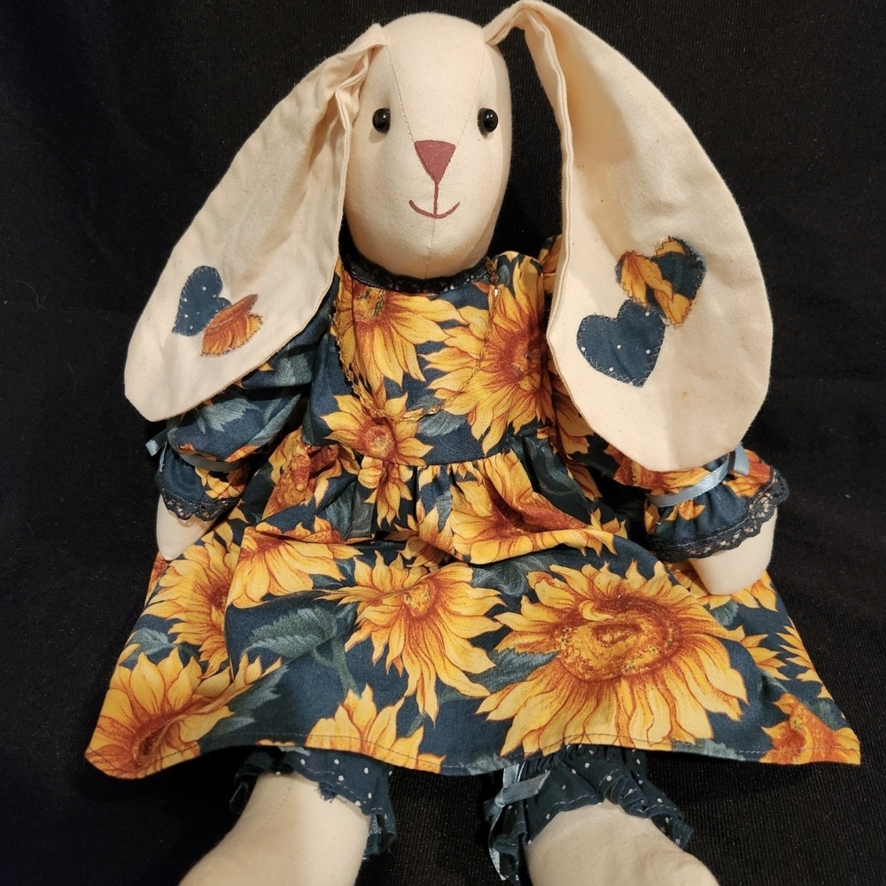 Vintage Rabbit Doll. Plush Bunny.